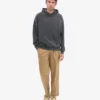 Sudadera con capucha orgánica de talla grande - Negro descolorido