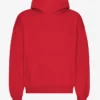 Sudadera con capucha orgánica de talla grande - Rojo escarlata