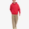 Sudadera con capucha orgánica de talla grande - Rojo escarlata