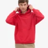 Sudadera con capucha orgánica de talla grande - Rojo escarlata