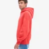 Sudadera con capucha orgánica de talla grande - Rojo mandarina