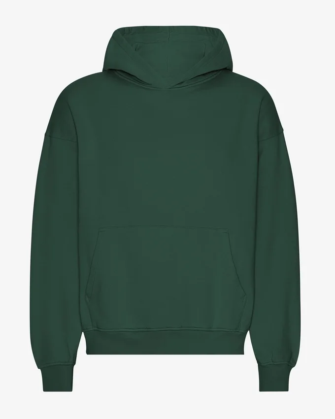 Sudadera con capucha orgánica de talla grande - Verde esmeralda