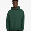 Sudadera con capucha orgánica de talla grande - Verde esmeralda