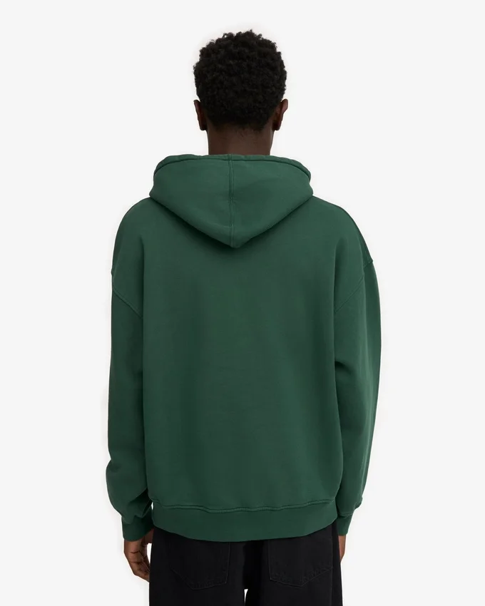 Sudadera con capucha orgánica de talla grande - Verde esmeralda