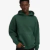 Sudadera con capucha orgánica de talla grande - Verde esmeralda