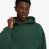 Sudadera con capucha orgánica de talla grande - Verde esmeralda