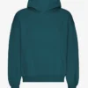 Sudadera con capucha orgánica de talla grande - Verde océano