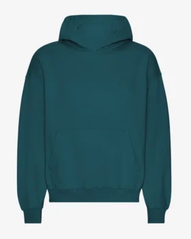 Sudadera con capucha orgánica de talla grande - Verde océano