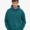 Sudadera con capucha orgánica de talla grande - Verde océano