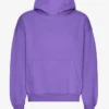 Sudadera con capucha orgánica de talla grande - Violeta ultra