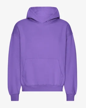 Sudadera con capucha orgánica de talla grande - Violeta ultra