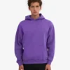 Sudadera con capucha orgánica de talla grande - Violeta ultra