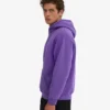 Sudadera con capucha orgánica de talla grande - Violeta ultra