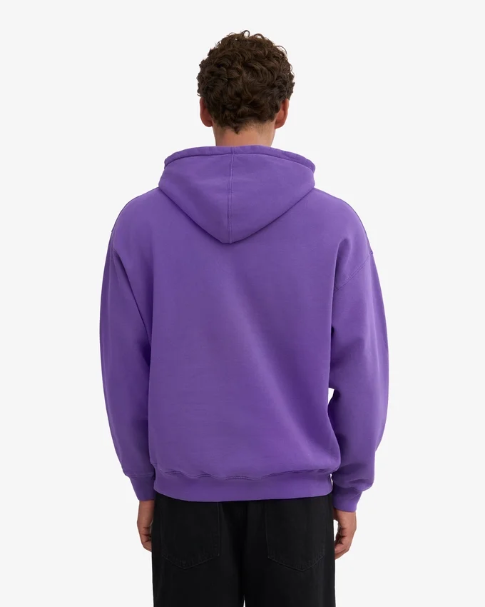 Sudadera con capucha orgánica de talla grande - Violeta ultra