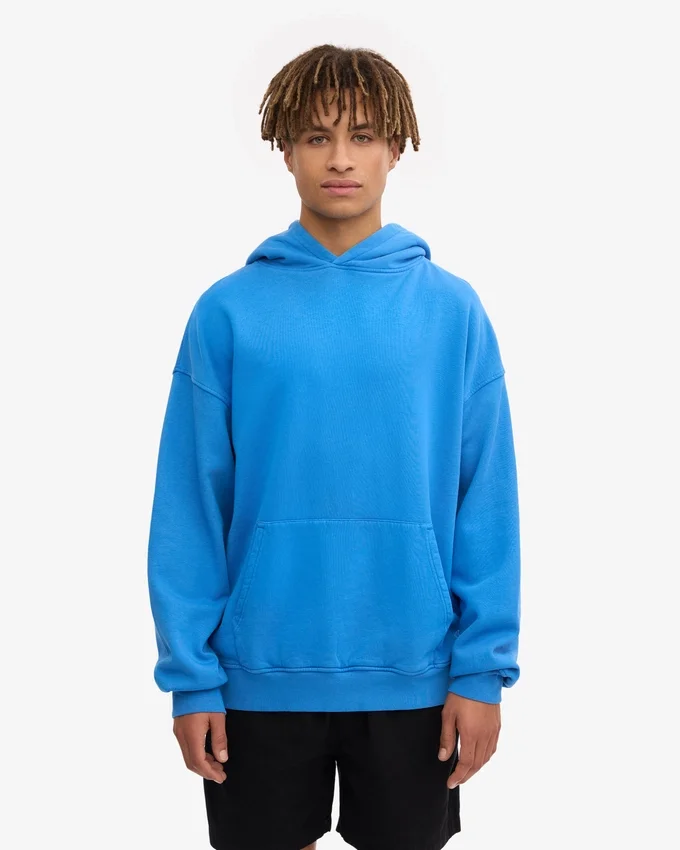 Sudadera con capucha orgánica de talle grande - Azul Pacífico