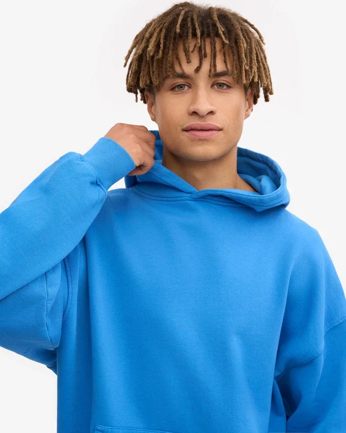 Sudadera con capucha orgánica de talle grande - Azul Pacífico