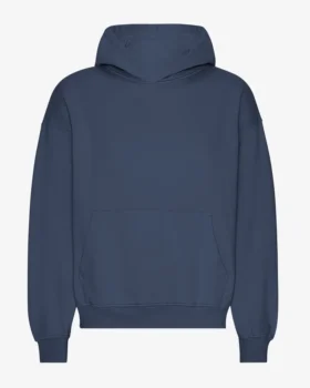 Sudadera con capucha orgánica de talle grande - Azul petróleo