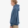 Sudadera con capucha orgánica de talle grande - Azul petróleo