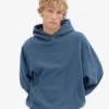Sudadera con capucha orgánica de talle grande - Azul petróleo