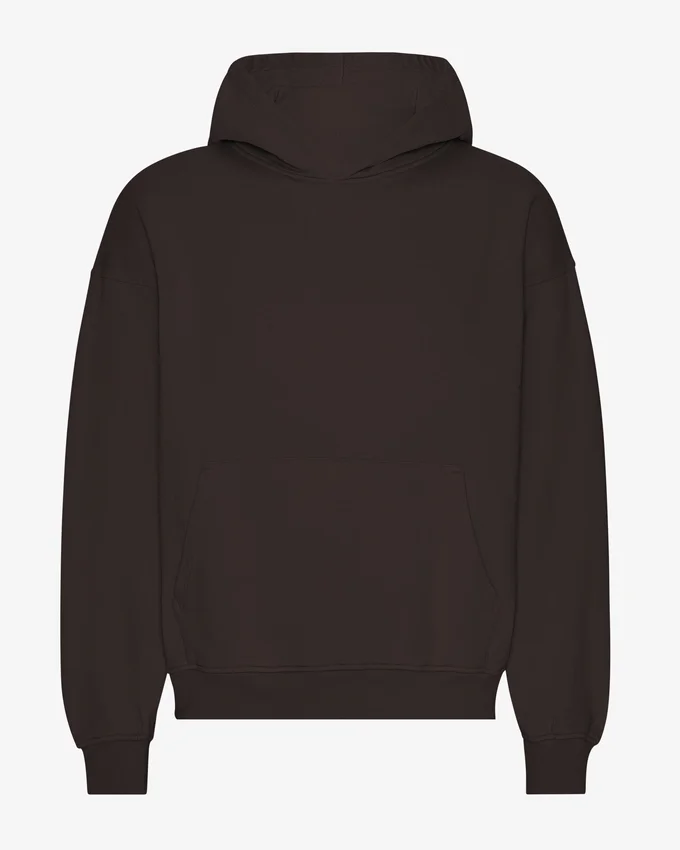 Sudadera con capucha orgánica de talle grande - Marrón café