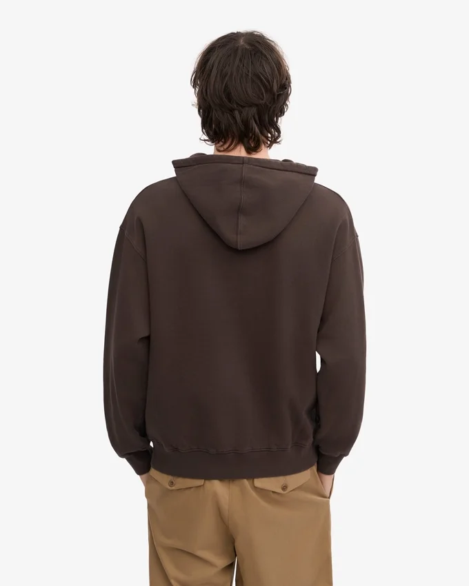 Sudadera con capucha orgánica de talle grande - Marrón café