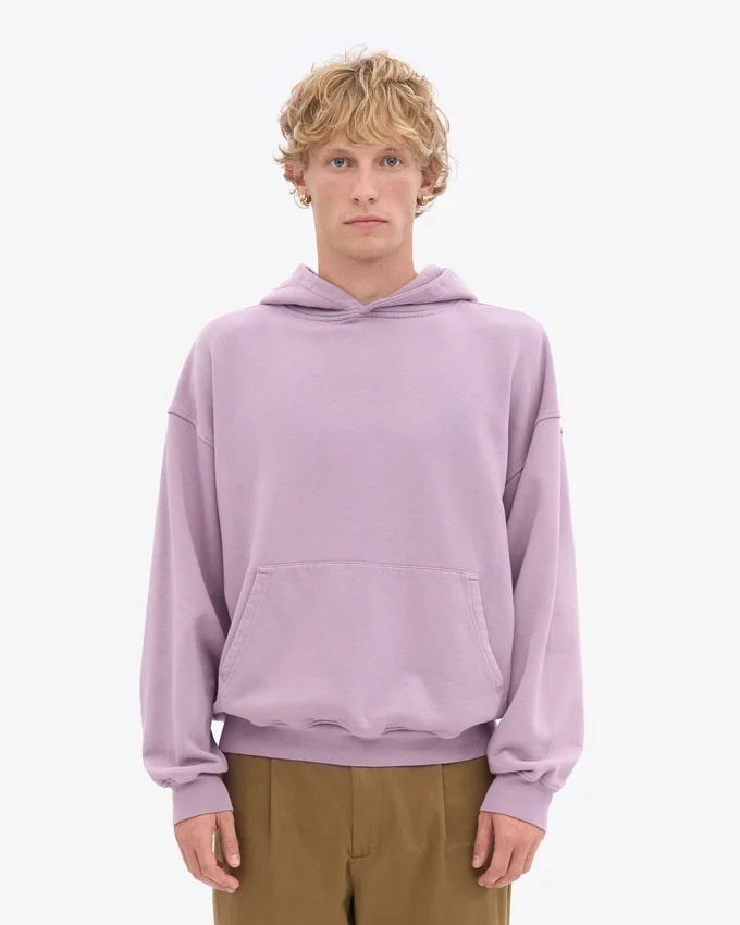 Sudadera con capucha orgánica de talle grande - Morado perlado