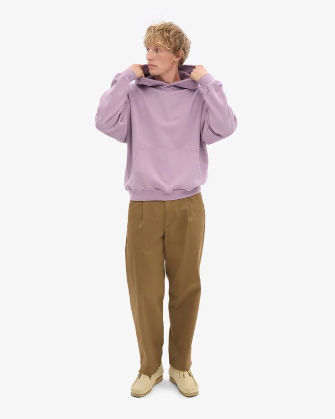 Sudadera con capucha orgánica de talle grande - Morado perlado