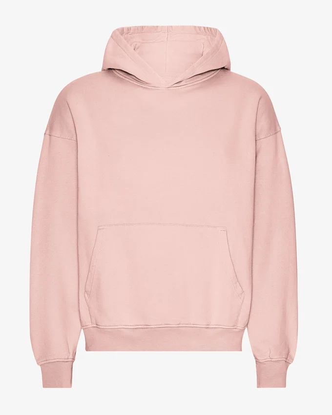 Sudadera con capucha orgánica de talle grande - Rosa descolorido