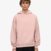 Sudadera con capucha orgánica de talle grande - Rosa descolorido