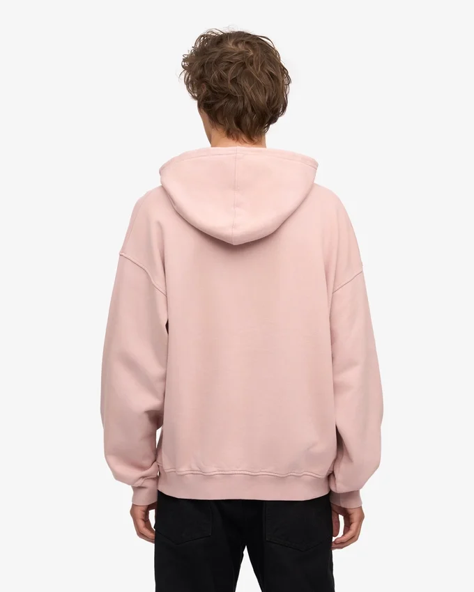 Sudadera con capucha orgánica de talle grande - Rosa descolorido