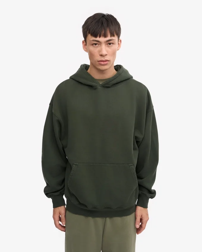 Sudadera con capucha orgánica de talle grande - Verde cazador