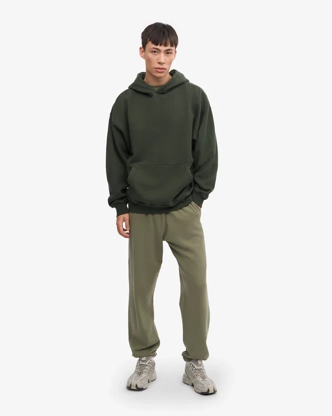 Sudadera con capucha orgánica de talle grande - Verde cazador