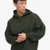 Sudadera con capucha orgánica de talle grande - Verde cazador