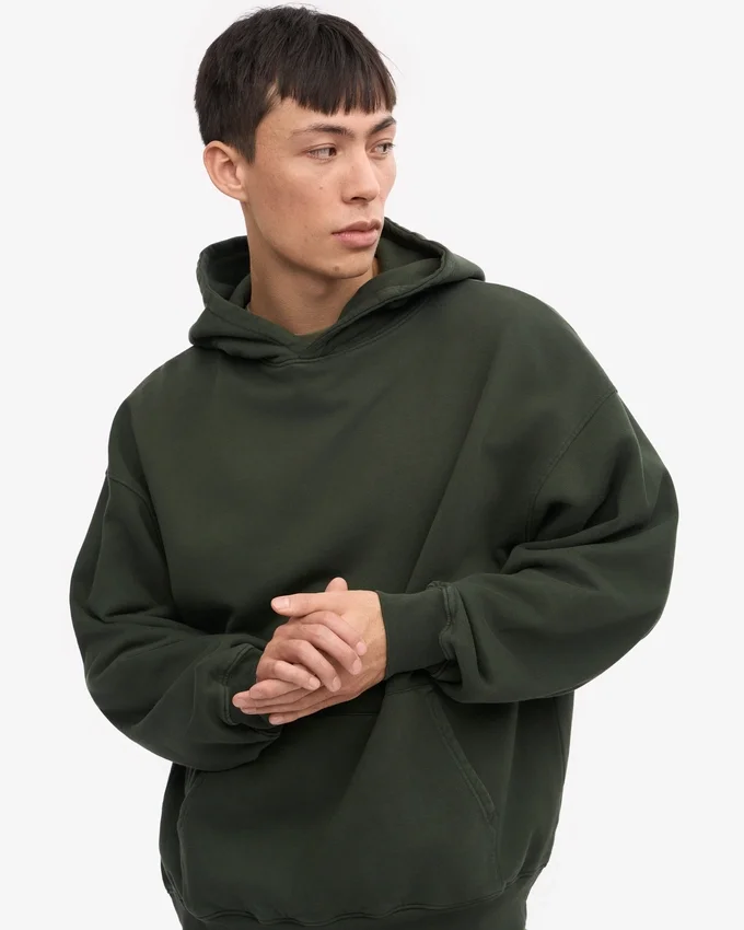 Sudadera con capucha orgánica de talle grande - Verde cazador
