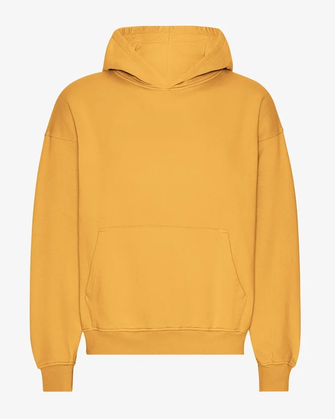 Sudadera con capucha orgánica extragrande - Amarillo quemado