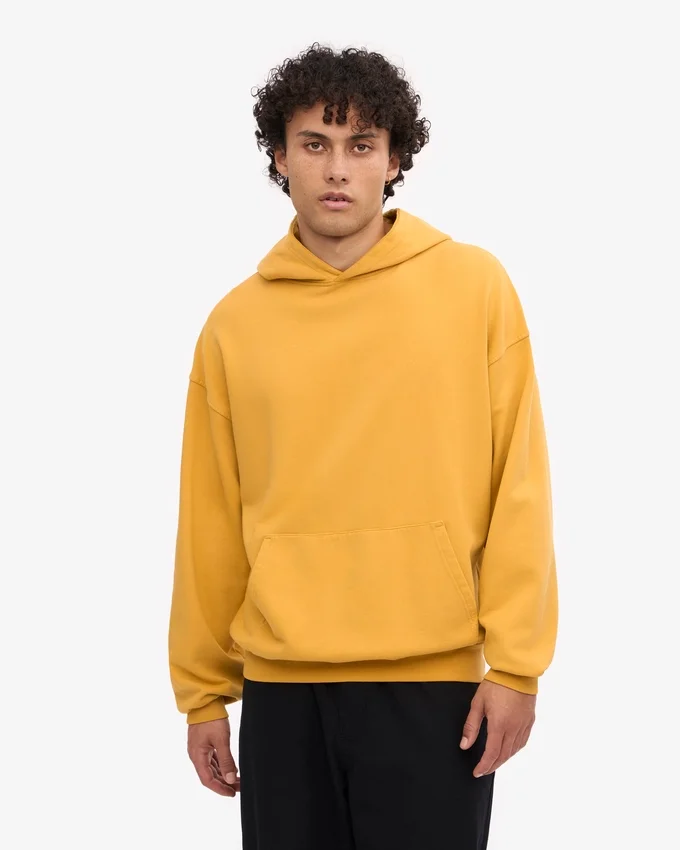 Sudadera con capucha orgánica extragrande - Amarillo quemado