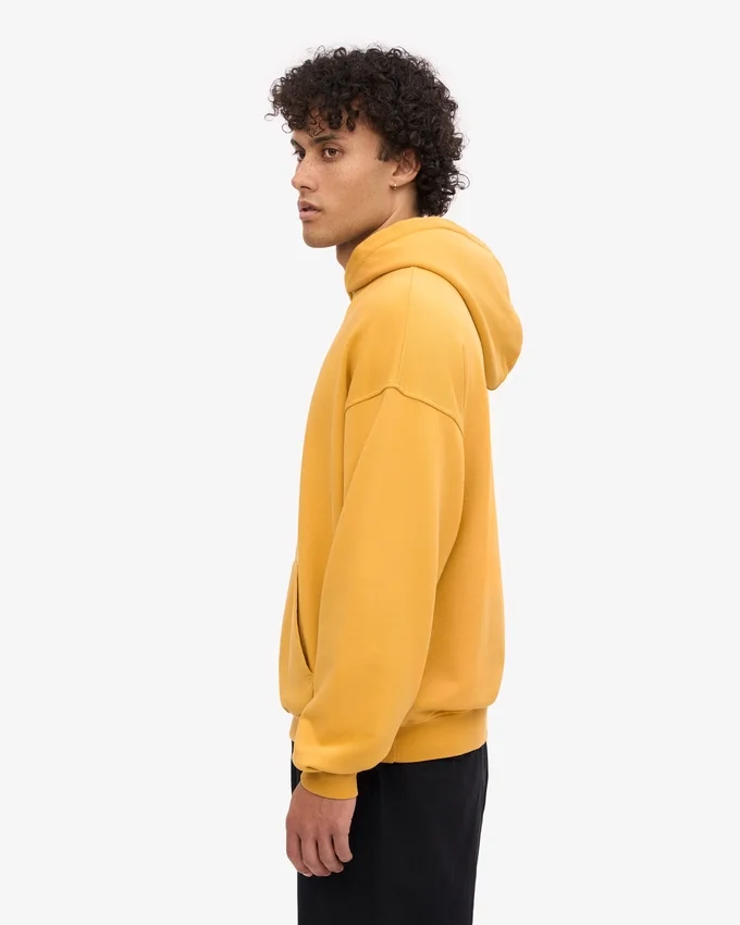 Sudadera con capucha orgánica extragrande - Amarillo quemado