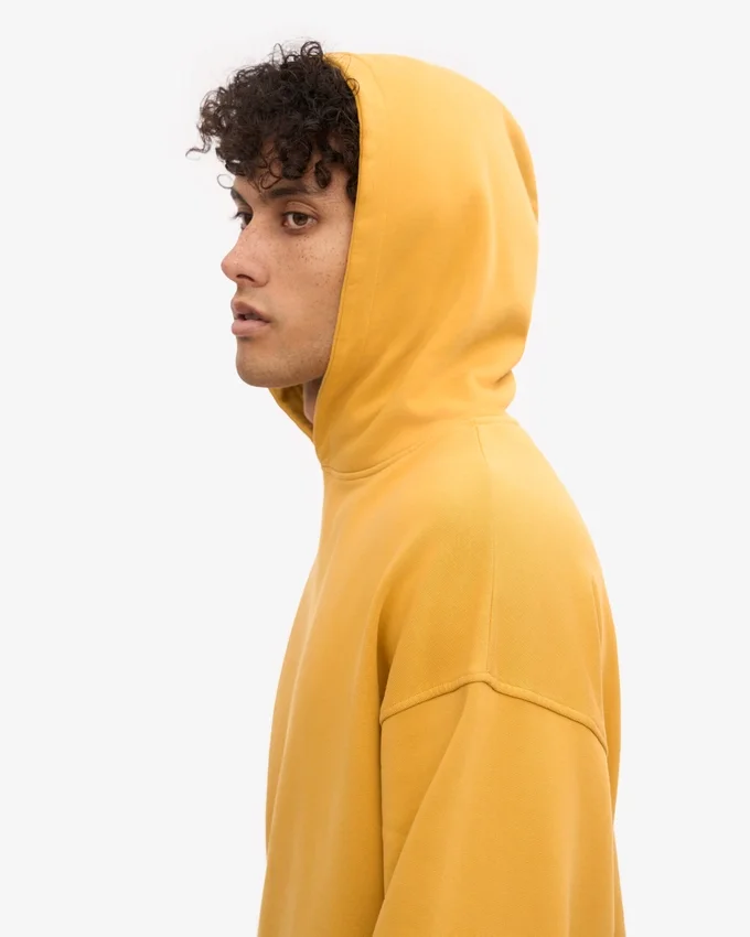 Sudadera con capucha orgánica extragrande - Amarillo quemado