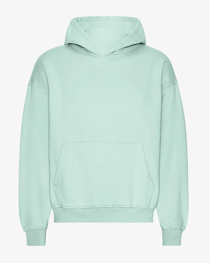 Sudadera con capucha orgánica extragrande - Azul aguamarina claro