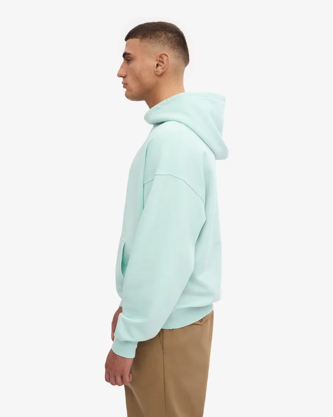 Sudadera con capucha orgánica extragrande - Azul aguamarina claro