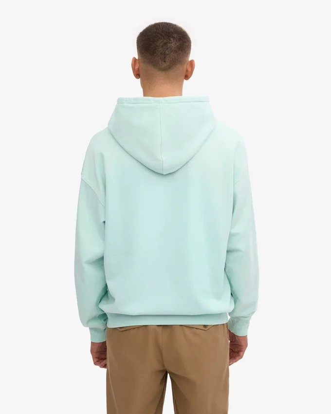 Sudadera con capucha orgánica extragrande - Azul aguamarina claro