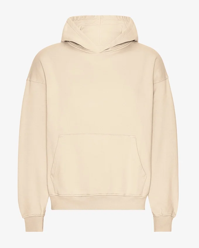 Sudadera con capucha orgánica extragrande - Blanco marfil