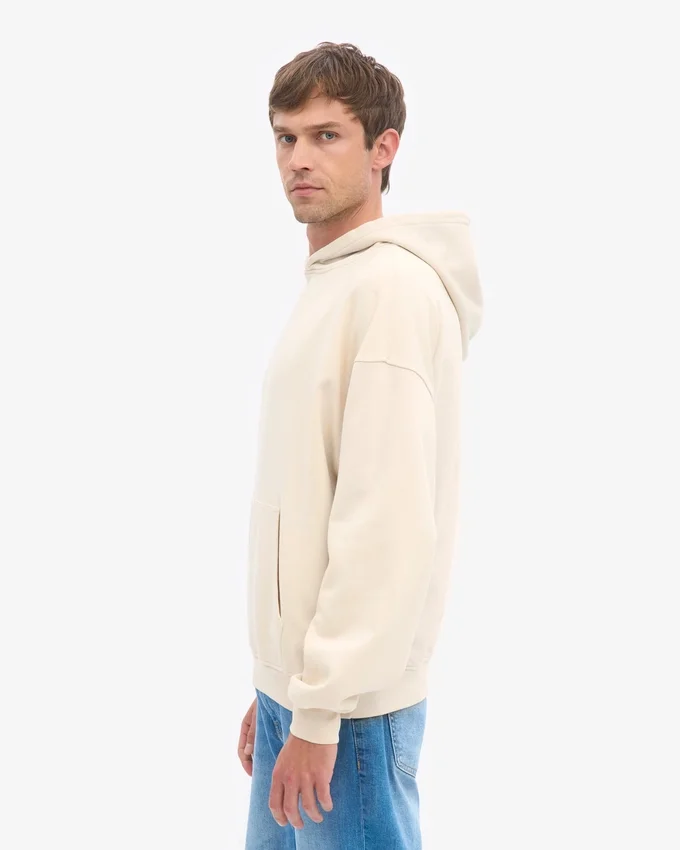 Sudadera con capucha orgánica extragrande - Blanco marfil