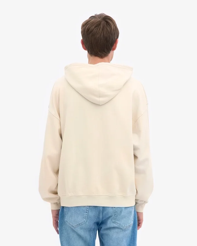 Sudadera con capucha orgánica extragrande - Blanco marfil