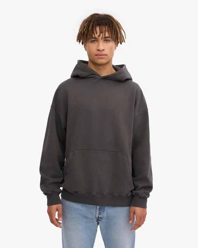 Sudadera con capucha orgánica extragrande - Gris lava