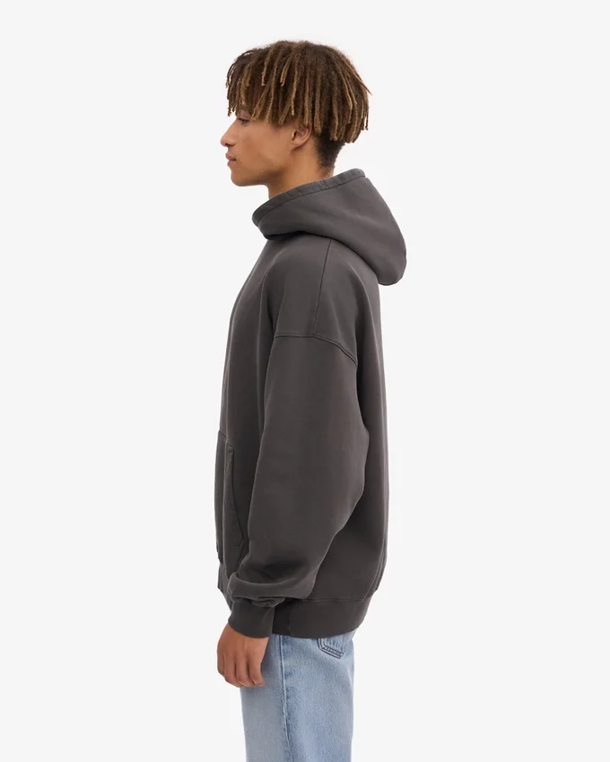Sudadera con capucha orgánica extragrande - Gris lava