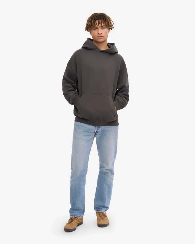 Sudadera con capucha orgánica extragrande - Gris lava