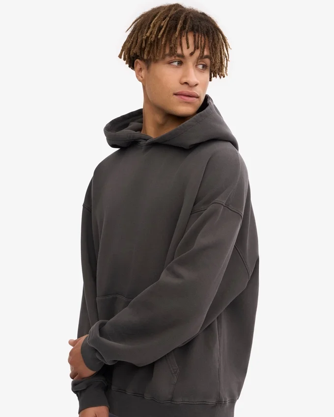 Sudadera con capucha orgánica extragrande - Gris lava