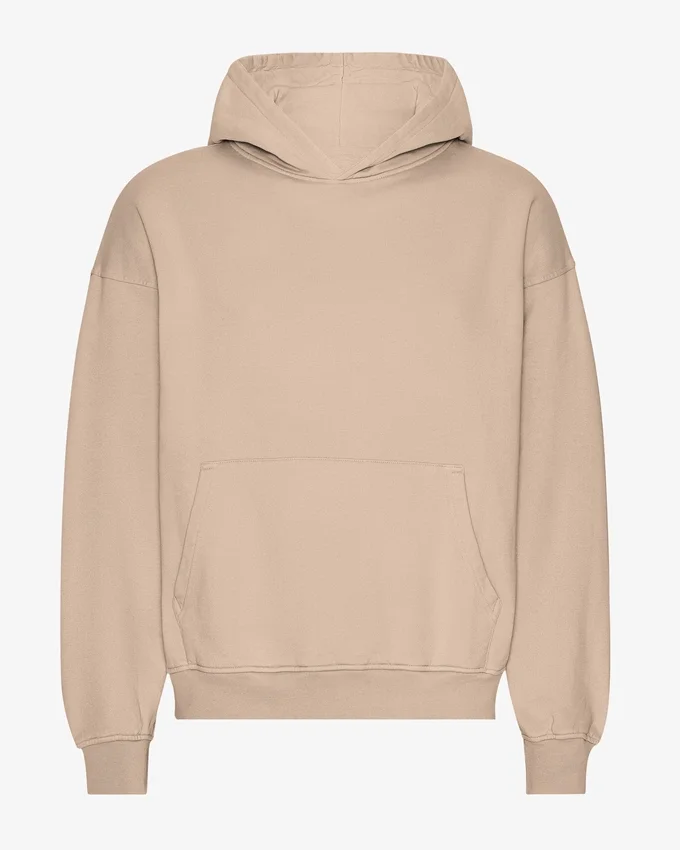 Sudadera con capucha orgánica extragrande - Gris ostra