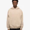 Sudadera con capucha orgánica extragrande - Gris ostra